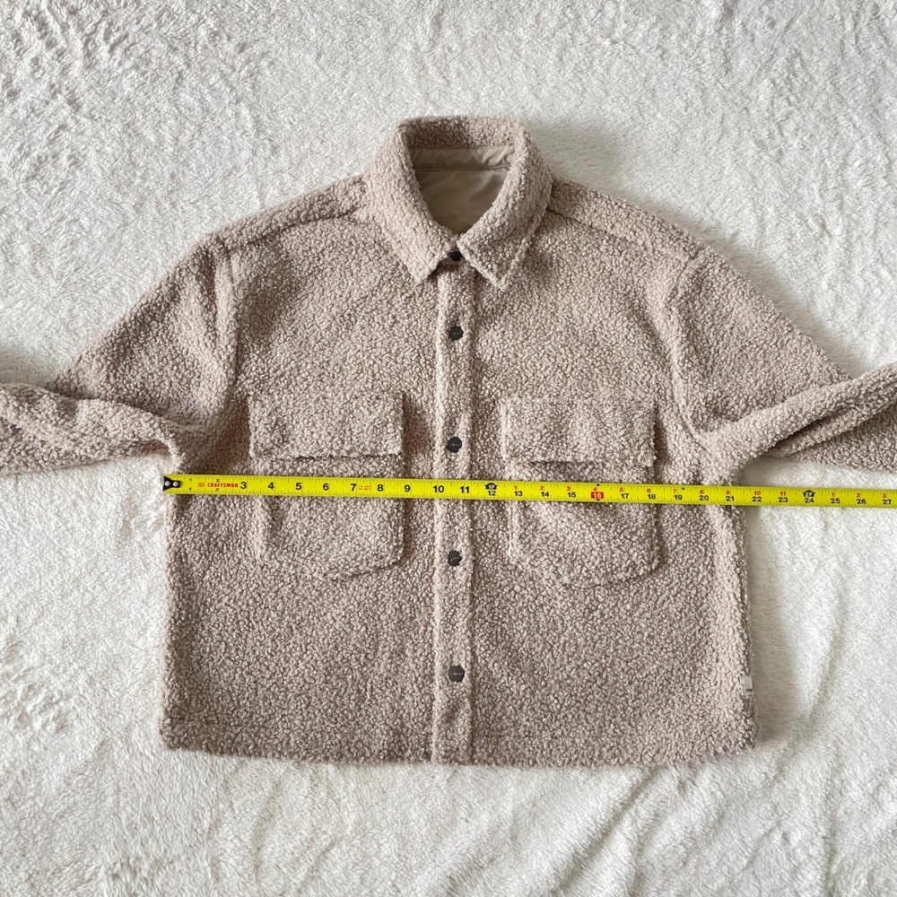 Vuori Sycamore Short Shirt Jacket Sherpa Dark‎ Salt Beige Size Small - Picture 10 of 15